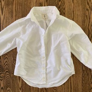 Boys lands end white dress shirt